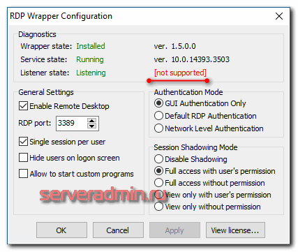 Не работает терминальный сервер в Windows 10 после обновления