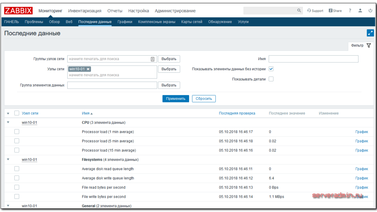 Установка и настройка Zabbix 4.0