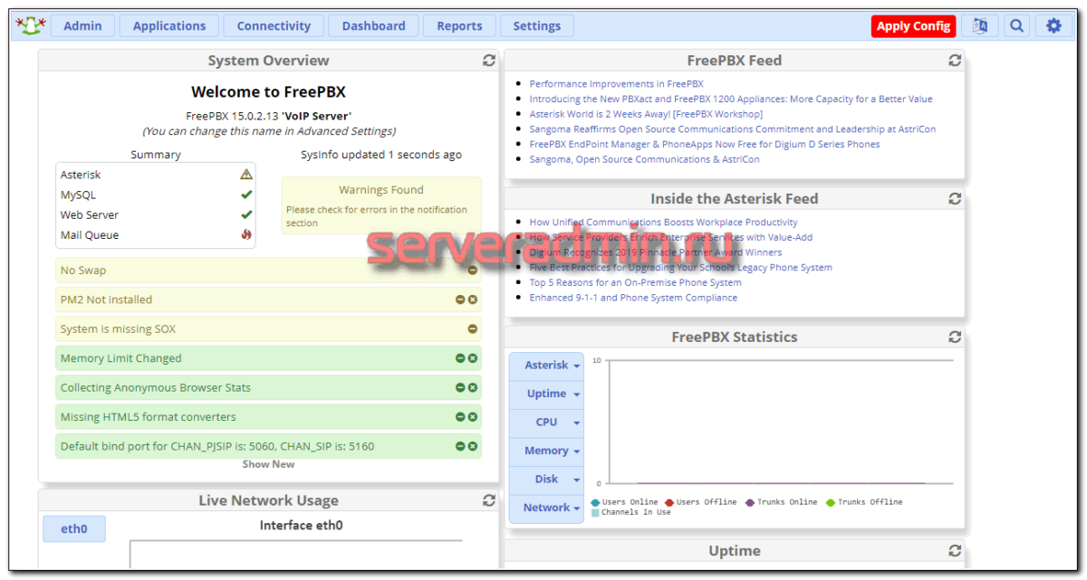 Freepbx 15 установка и настройка centos 7