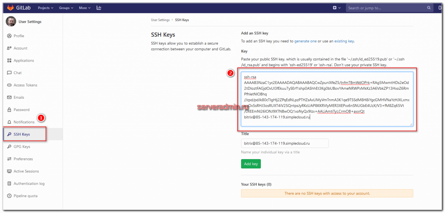 Rsa pub. GITLAB SSH Key. Добавить SSH Key GITLAB. Гитлаб вставить SSH ключ. GITLAB Битрикс.