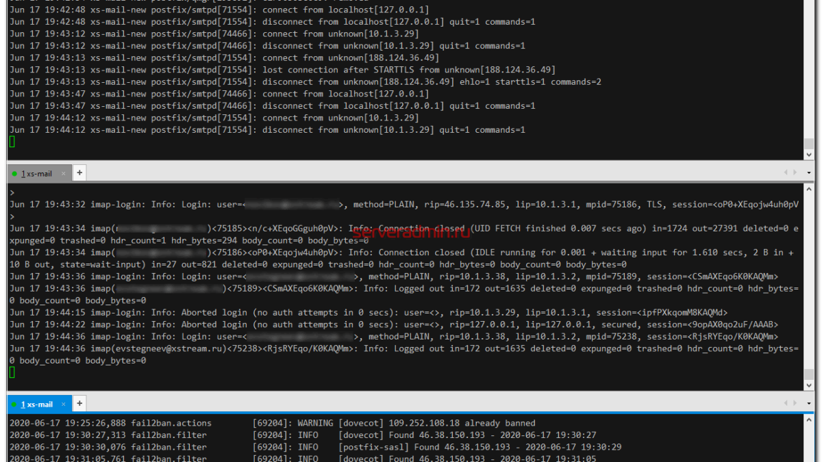 Защита почтового сервера postfix + dovecot с помощью fail2ban |  serveradmin.ru
