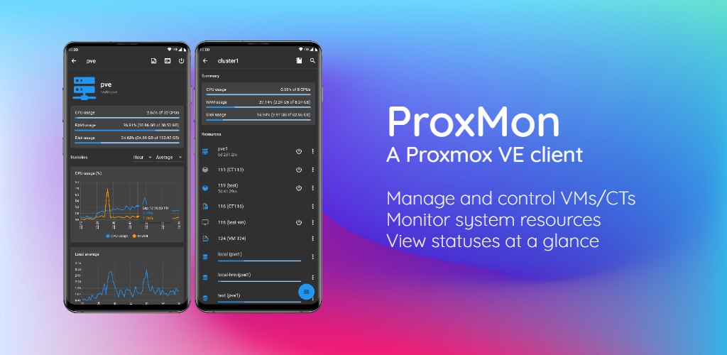 ProxMon - мобильное приложение для ProxMox