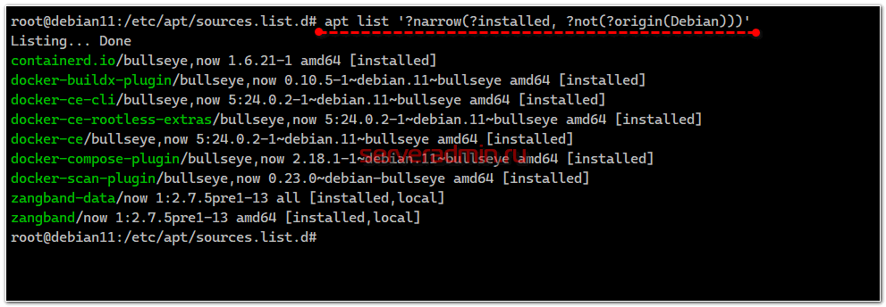 Список пакетов в Debian из неофициальных репозиториев