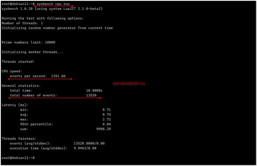 Тестирование производительности Linux сервера с Sysbench | serveradmin.ru