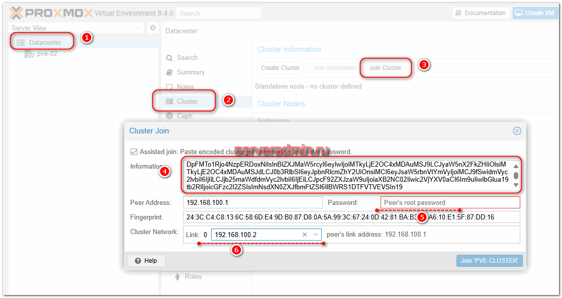Подключение новых нод к кластеру Proxmox