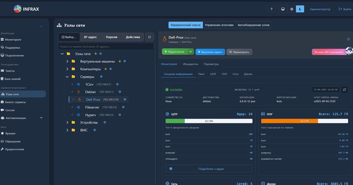 INFRAX — управление ИТ активами, отзыв и опыт внедрения